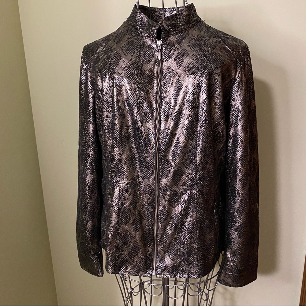 Women's Black Snake Print Jacket